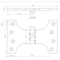Crown Parliament Hinges 102x151x5mm Polished Brass Crown Parliament Hinges 102x151x5mm Polished Brass