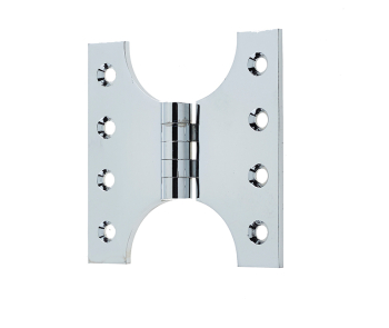 Crown Parliament Hinges 102x102x4mm Polished Chrome Crown Parliament Hinges 102x102x4mm Polished Chrome